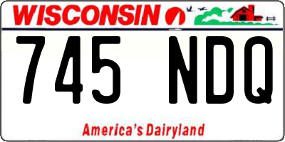 WI license plate 745NDQ