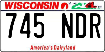 WI license plate 745NDR