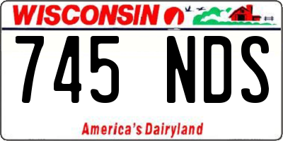WI license plate 745NDS
