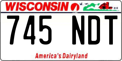 WI license plate 745NDT