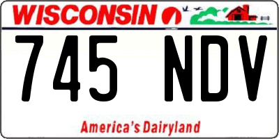 WI license plate 745NDV