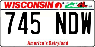 WI license plate 745NDW