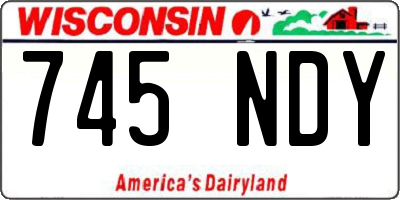 WI license plate 745NDY