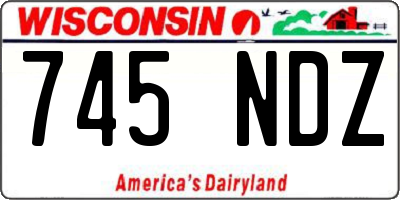 WI license plate 745NDZ