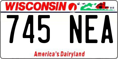 WI license plate 745NEA
