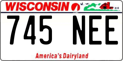 WI license plate 745NEE