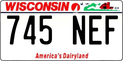 WI license plate 745NEF