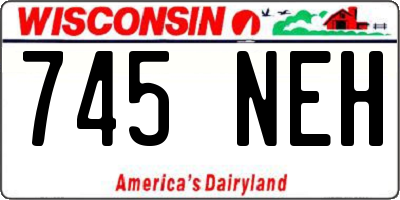 WI license plate 745NEH