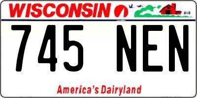 WI license plate 745NEN