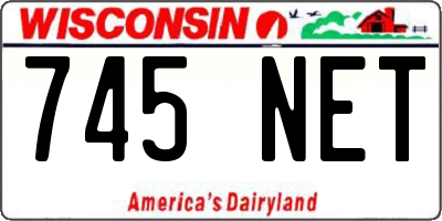 WI license plate 745NET