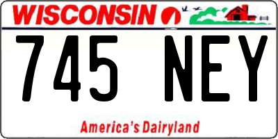 WI license plate 745NEY