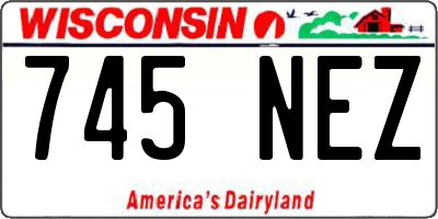 WI license plate 745NEZ