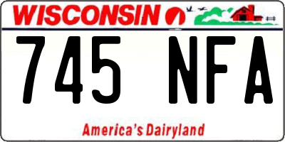 WI license plate 745NFA