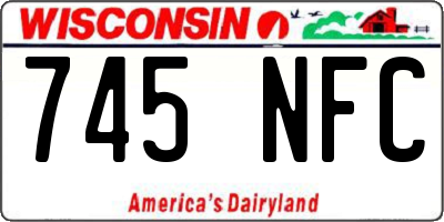 WI license plate 745NFC