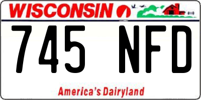 WI license plate 745NFD