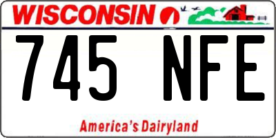 WI license plate 745NFE