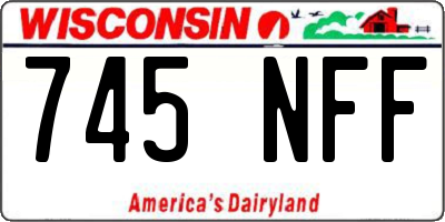 WI license plate 745NFF