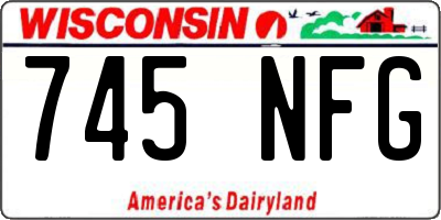 WI license plate 745NFG