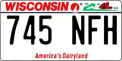 WI license plate 745NFH