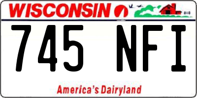 WI license plate 745NFI