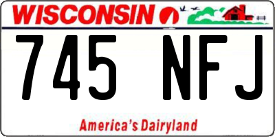 WI license plate 745NFJ
