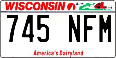 WI license plate 745NFM
