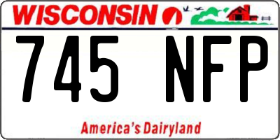 WI license plate 745NFP