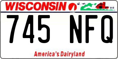 WI license plate 745NFQ