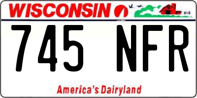 WI license plate 745NFR