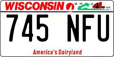 WI license plate 745NFU