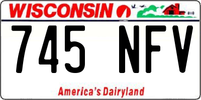 WI license plate 745NFV