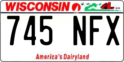 WI license plate 745NFX