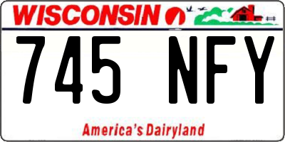 WI license plate 745NFY