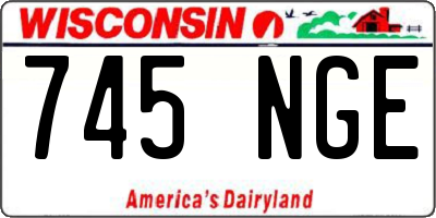 WI license plate 745NGE