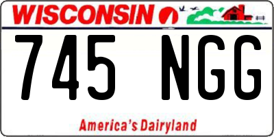 WI license plate 745NGG