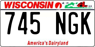 WI license plate 745NGK
