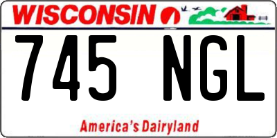 WI license plate 745NGL