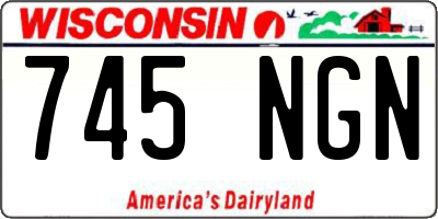 WI license plate 745NGN