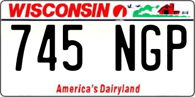 WI license plate 745NGP
