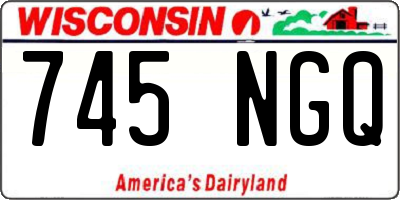 WI license plate 745NGQ
