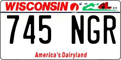 WI license plate 745NGR