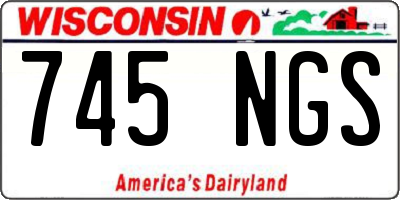 WI license plate 745NGS