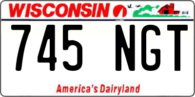 WI license plate 745NGT