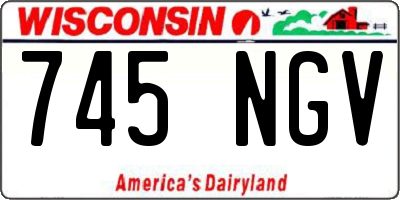 WI license plate 745NGV