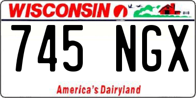 WI license plate 745NGX