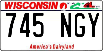WI license plate 745NGY