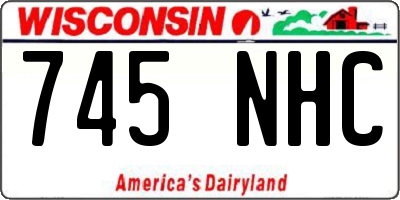 WI license plate 745NHC