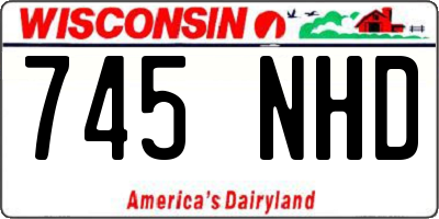 WI license plate 745NHD