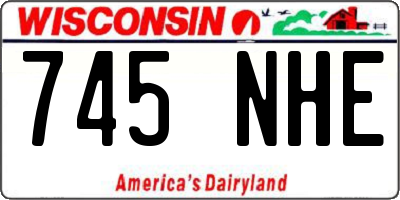 WI license plate 745NHE
