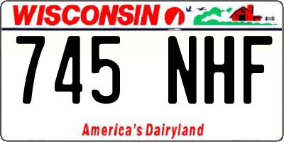 WI license plate 745NHF